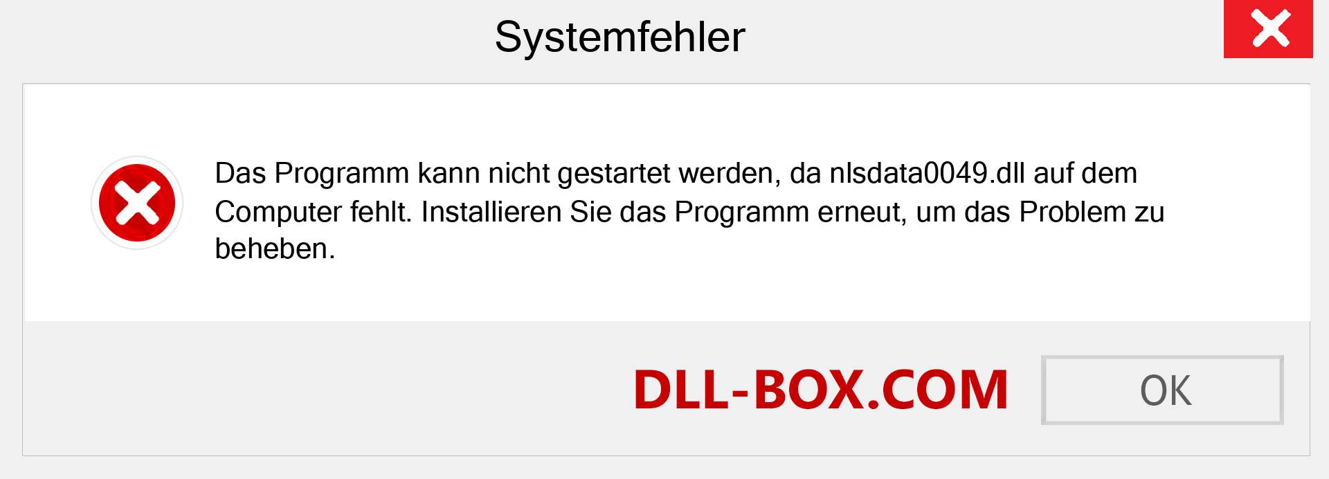 nlsdata0049.dll-Datei fehlt?. Download für Windows 7, 8, 10 - Fix nlsdata0049 dll Missing Error unter Windows, Fotos, Bildern