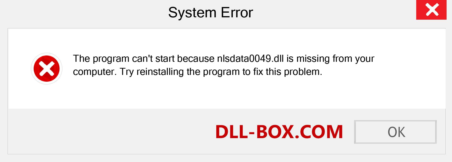  nlsdata0049.dll file is missing?. Download for Windows 7, 8, 10 - Fix  nlsdata0049 dll Missing Error on Windows, photos, images